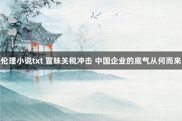 伦理小说txt 冒昧关税冲击 中国企业的底气从何而来