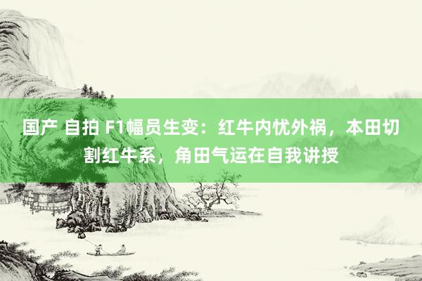 国产 自拍 F1幅员生变：红牛内忧外祸，本田切割红牛系，角田气运在自我讲授